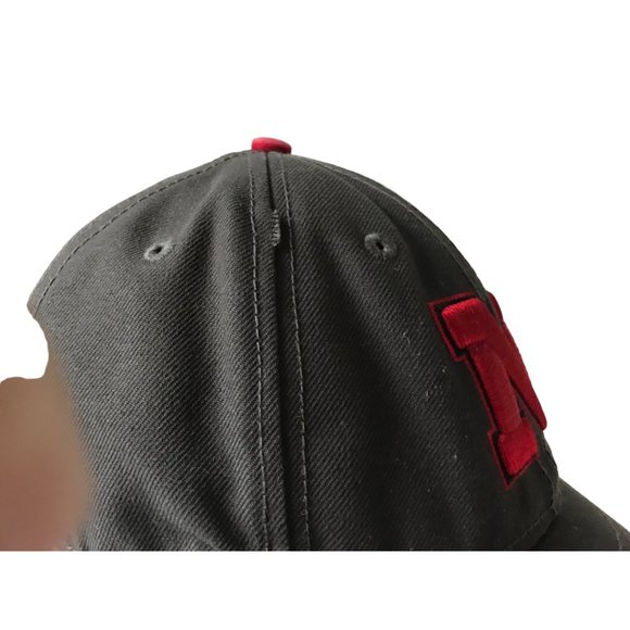Nebraska Cornhuskers Baseball Red White Adidias Vintage Cap Hat Truckers Stretch - Picture 6 of 8